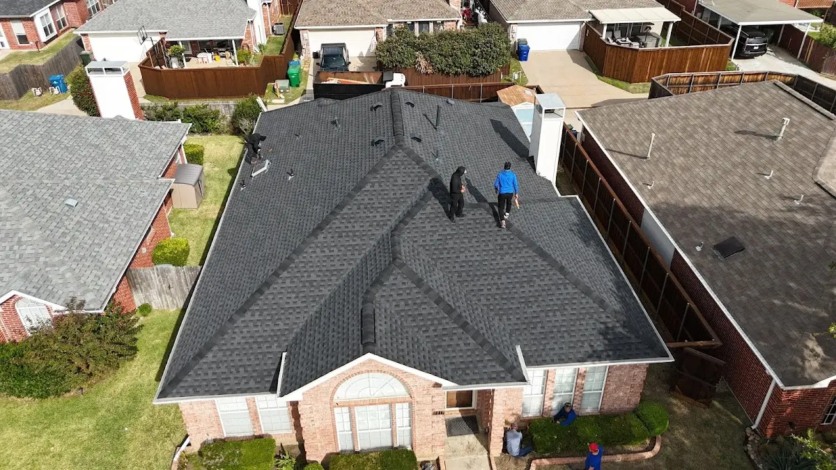 Slate & Tile Roof Repair work in progress on a Jeffersontown property